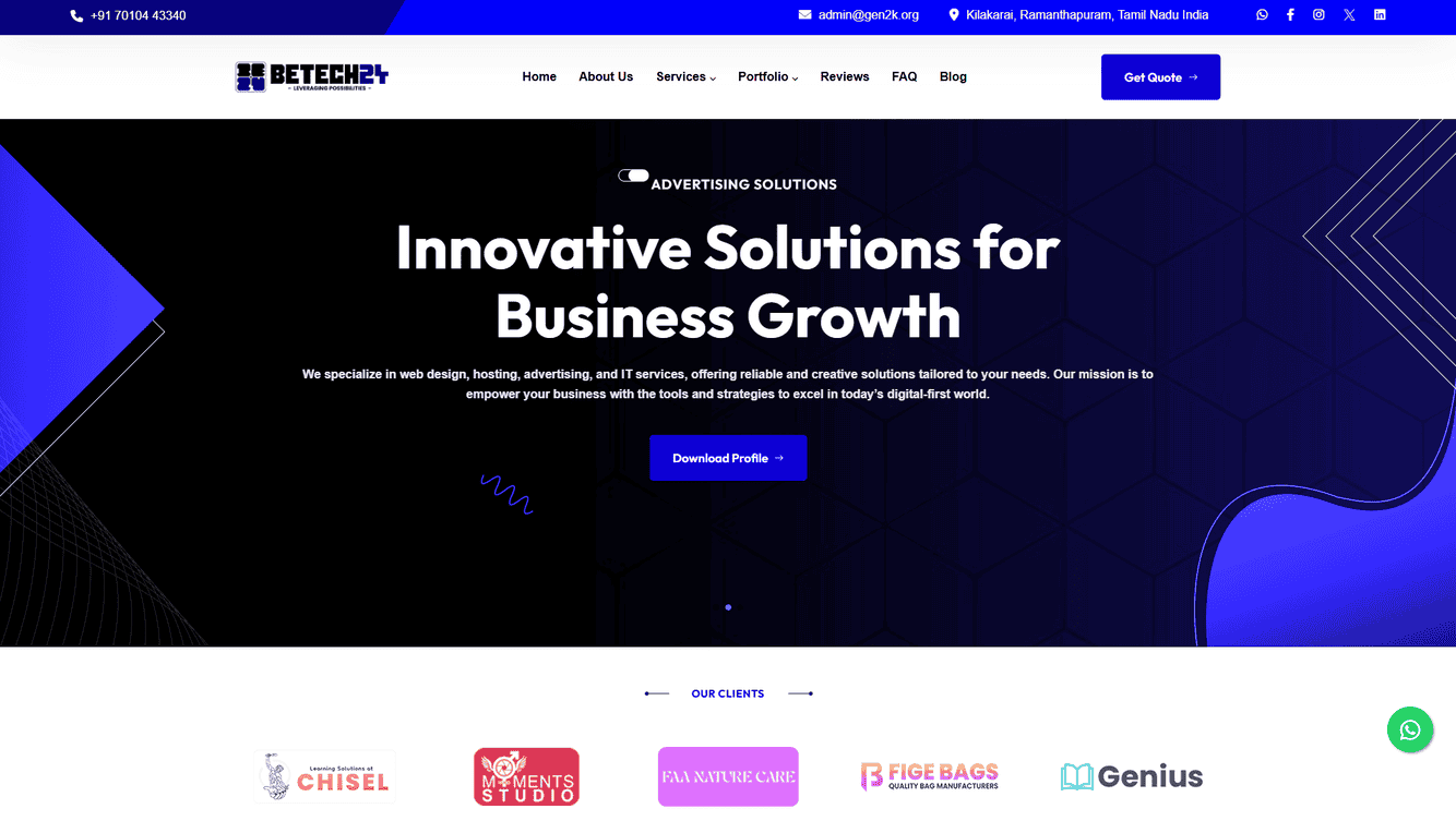 Powered by Gen2k, BeTech24 has been crafting digital excellence since 2024.