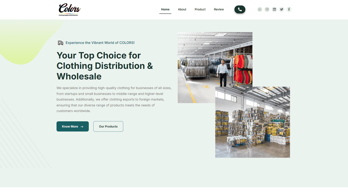 COLORS is a dynamic clothing distributor in India, offering diverse, high-quality apparel sourced nationwide.