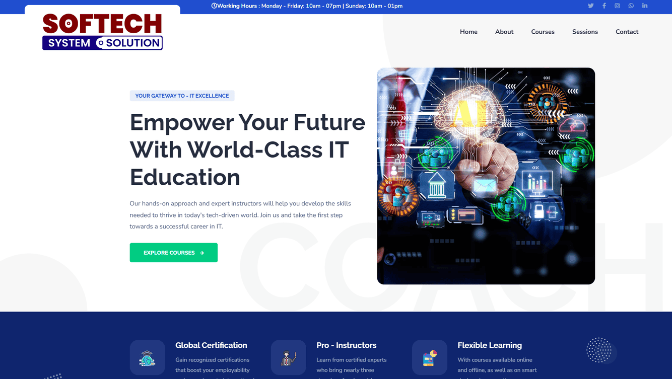 SofTech is a trusted name in IT education with 25+ years of experience and 15,000+ global learners.